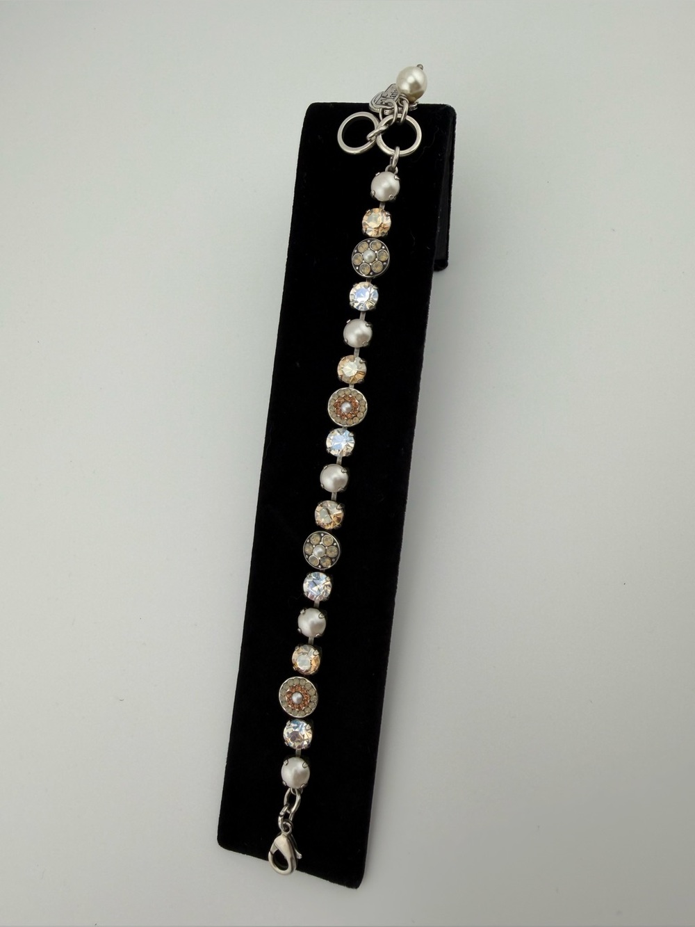 Mariana Pave Crystal Bracelet Pearl & Neutral Colors